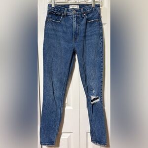 Abercrombie & Fitch The Super Skinny Ankle High Rise Distressed Jeans Size 27 4r